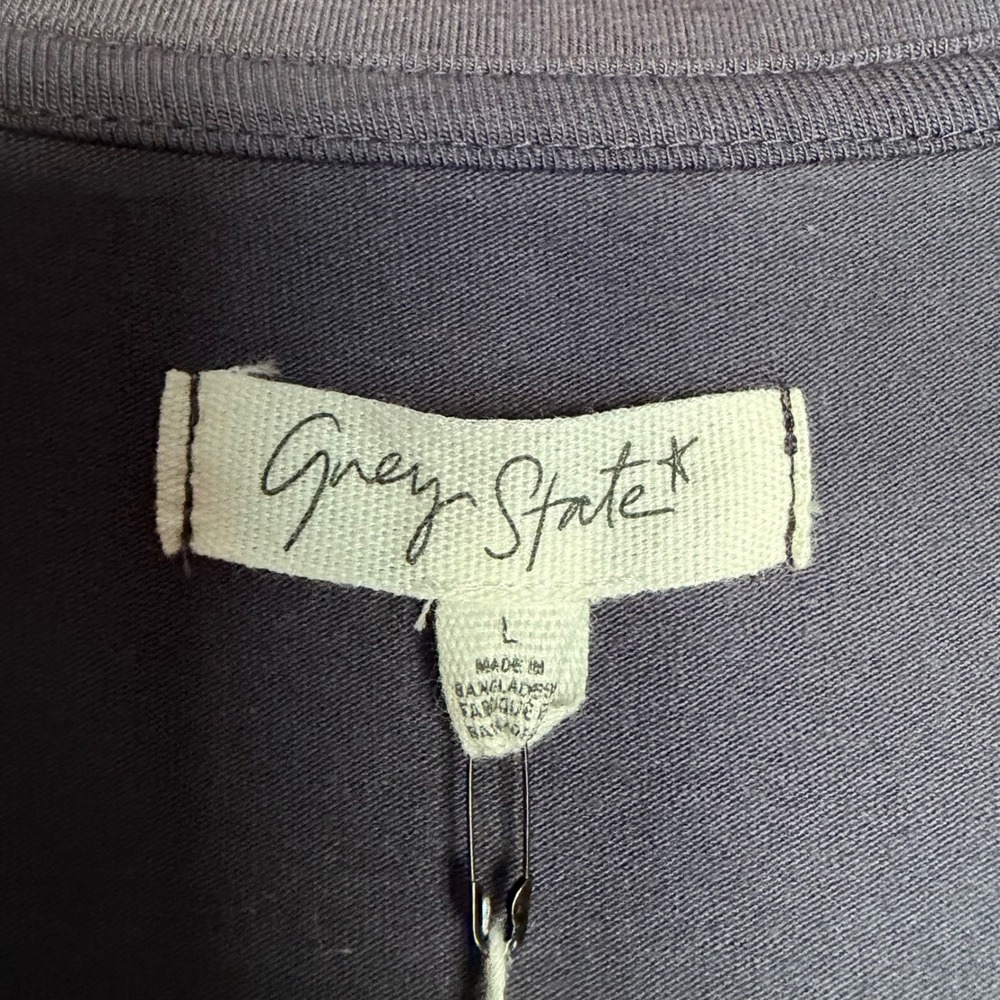 Grey State Midi Dress Wren Graphite Versatile Sustainable Minimalist Large NWT - Picture 7 of 10